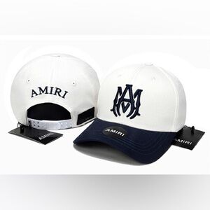 AMIRI White and Navy Hat